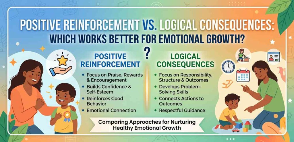 positive reinforcement vs logical consequences