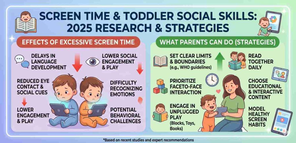 screen time affects social skills in toddlers